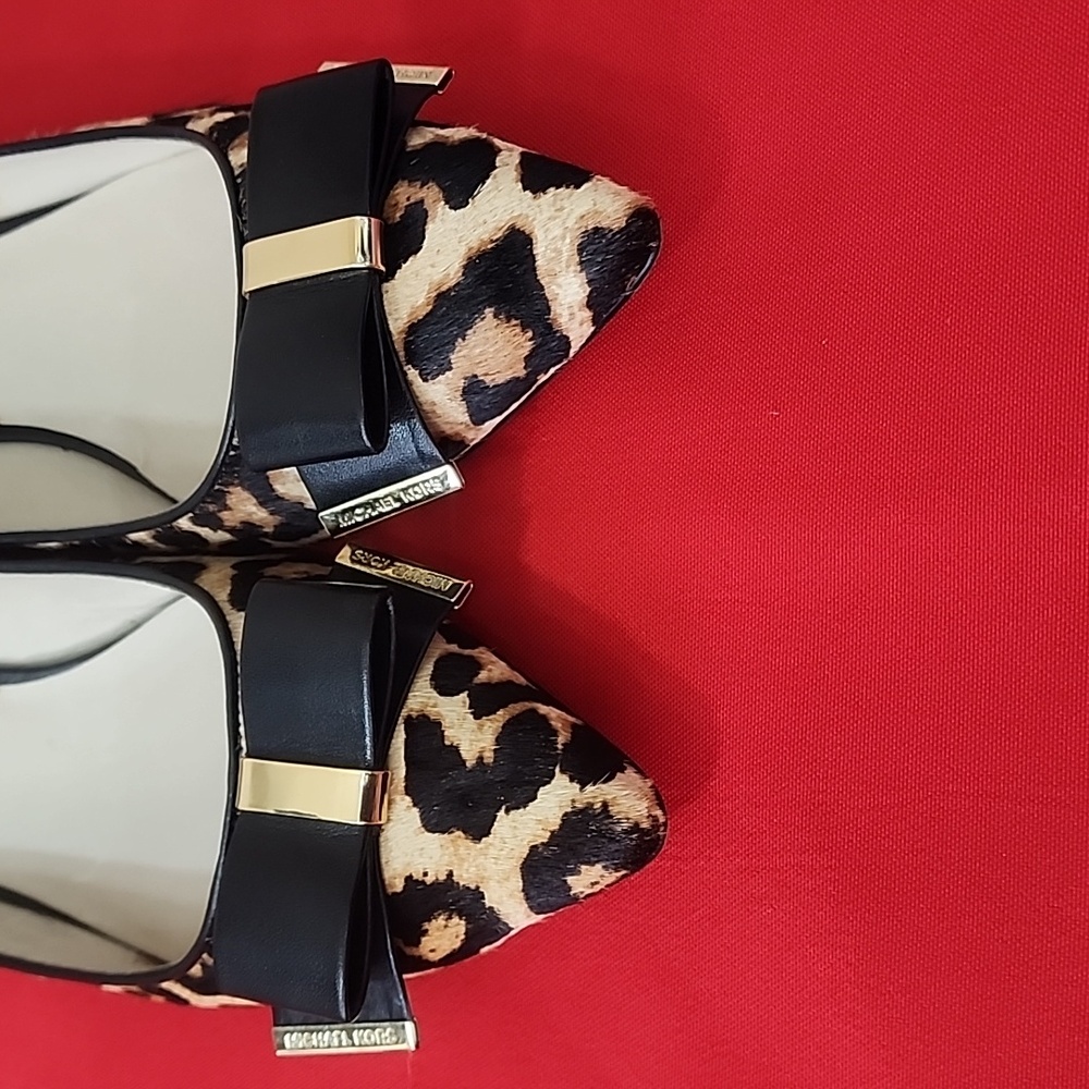 Michael Kors Real Fur Leopard Print Wedge - Picture 7 of 13
